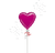 18 inch fuchsia heart foil balloon north nj balloon delivery metallic pink heart balloon