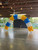 Indoor balloon arch installation DFW