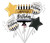 Anagram International Inc Hb Gold Silver Black Cake Bouquet -NJ 