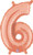 Betallic LLC 14in Rose Gold Number 6 -CD 