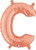 Betallic LLC 14in Rose Gold Letter C 