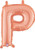 Betallic LLC 14in Rose Gold Letter P -NJ 
