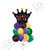 Helium-filled Mardi Gras balloon bouquet Dallas