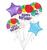 Happy Birthday balloon bouquet with colorful star balloons for North New Jersey celebrations