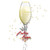 Anagram International Inc Champagne Glass Cheers -HOU 