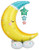 Anagram International Inc Airloonz Moon & Stars -HOU 