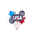 usa balloon bouquet patriotic fireworks nyc delivery