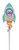Anagram International Inc Outer Space Holo Rocket-HOU 