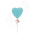Anagram International Inc Robins Egg Blue Heart -HOU 