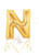 Betallic LLC Gold Letter N 