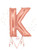 Betallic LLC Rose Gold Letter K -HOU 
