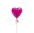 Anagram International Inc Fuchsia Heart 