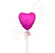 Anagram International Inc Bright Bubble Gum Pink Heart 