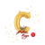14in Gold Letter C