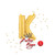 Betallic LLC 14in Gold Letter K 