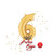 Betallic LLC 14in Gold Number 6 