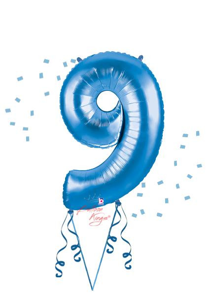 Premium Blue Number 9 Balloons by Balloon Kings - Ideal for Every