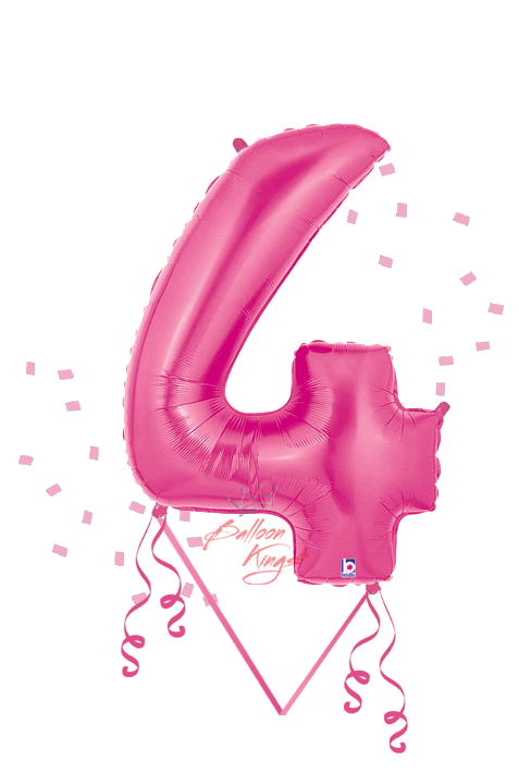 pink number 4 clipart