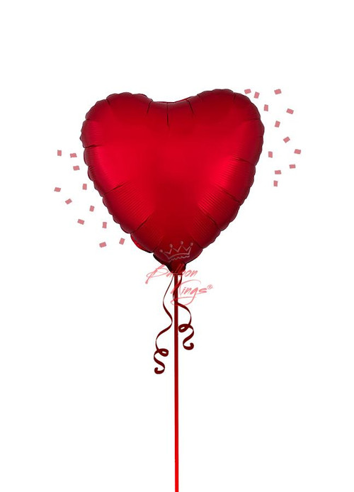 Satin Luxe Sangria Heart - Balloon Kings
