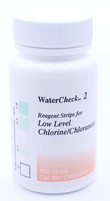 WaterCheck™ 2
The Ultimate Test Strip for 0.1 ppm Low Level Chlorine/Chloramine Test Strip