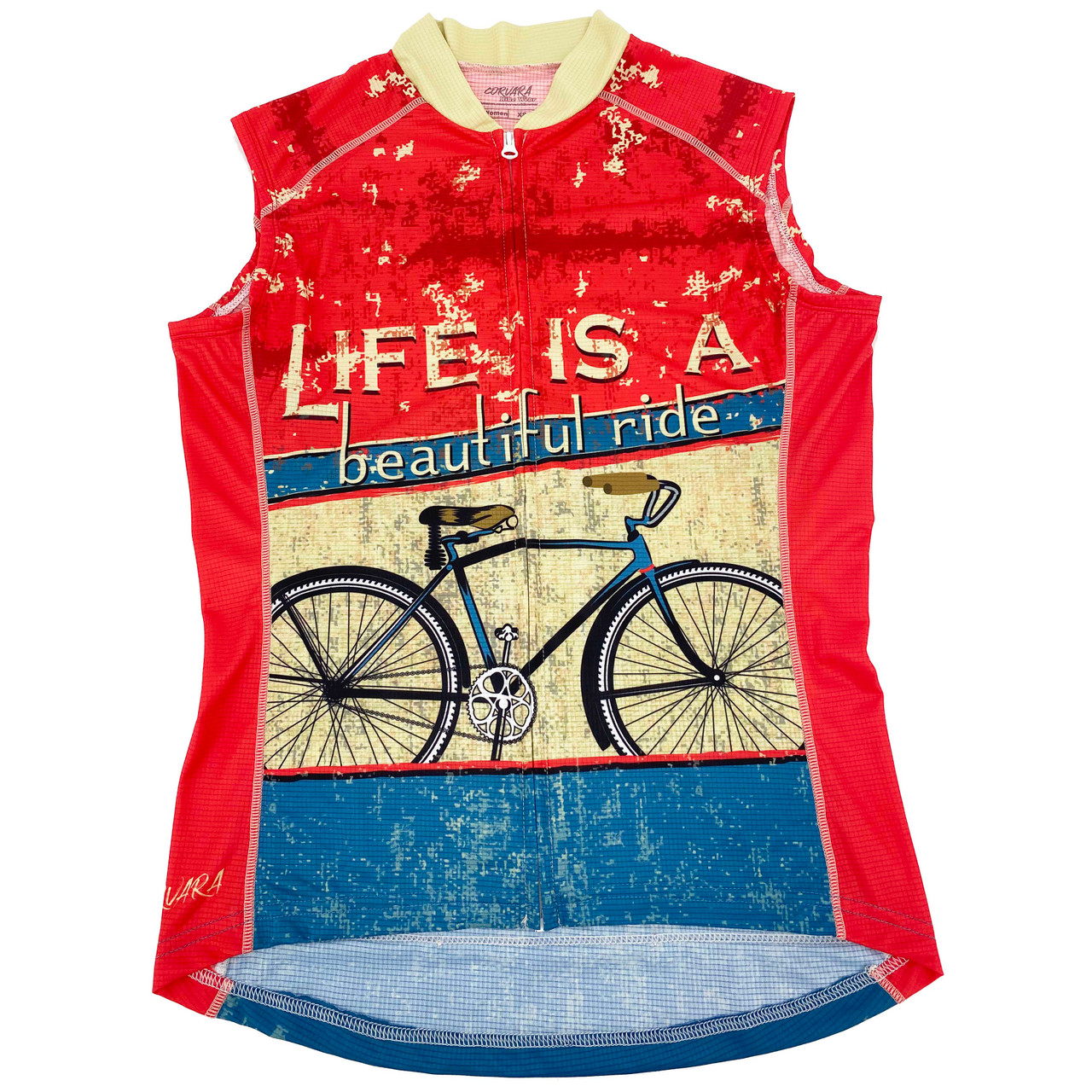 LIFE IS A BEAUTIFUL RIDE WOMEN'S SLEEVELESS CYCLING JERSEY