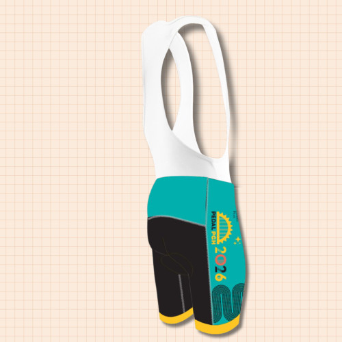 custom cycling bib shorts for the pedalpgh bike ride right side view