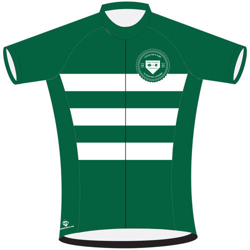 custom cycling jersey for the cycle for a cure bike ride front view