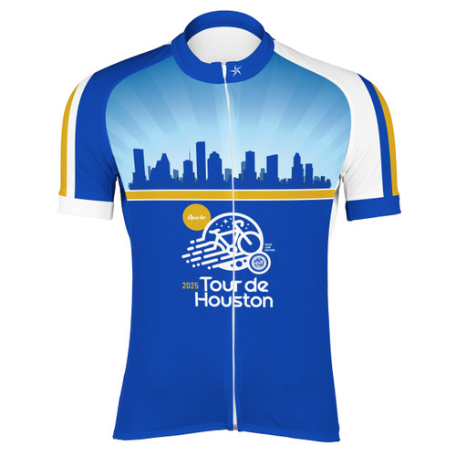 Tour de Houston cycling jersey short sleeve bike shirt front view