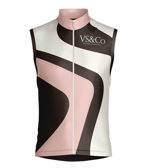 custom cycling jersey sleeveless for vs&co victoria's secret Pelotonia bike team front view