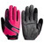 cycling glove full finger with padded palm pink and black