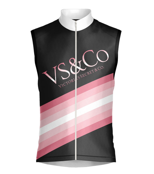 custom cycling jersey sleeveless for vs&co victoria's secret Pelotonia bike team front view