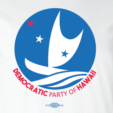 Democratic Party of Hawaii - Circular Logo (White Tee)