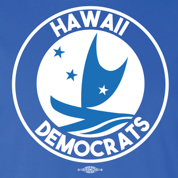 Hawaii Democrats - Circular Graphic (Royal Blue Tee)