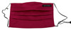 Elegant Silk Pleated Maroon Face Mask