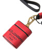 Elegant Leather Airpods Case in Black and Red