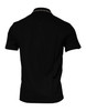 Black Viscose Collared Polo Short Sleeves T-shirt