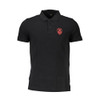 Black Cotton Men Polo Shirt CA-21306