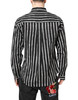 Black White Striped Cotton Dress Shirt