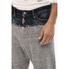 Brushed Cotton Joggers With Denim Detail