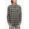 Cotton Flannel Shirt with Tartan Motif