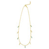 14K Yellow Gold Turquoise And MOP Inlay Station Necklace