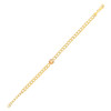 14K Yellow Gold Citrine Curb Chain Bracelet (3.60 mm)