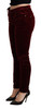 Exquisite Bordeaux Red Skinny Pants
