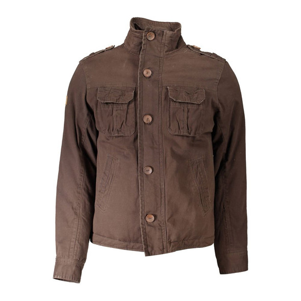 Brown Polyester Jacket ED-37519
