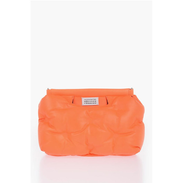 Orange Polyvinyl Shoulder Bag
