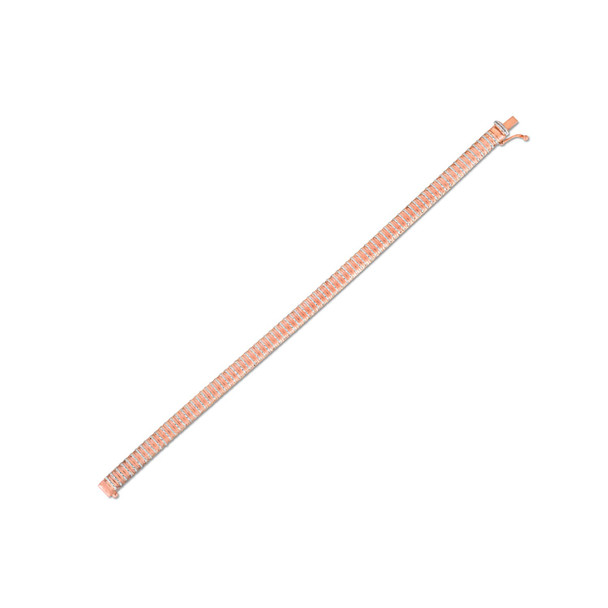 <html><head></head><body><p>The Diamante Flex bracelet is a unique addition to complete your look & express your style. Great for layering or wearing independently. Crafted in 14k rose gold with a high polish finish & a box clasp. Measuring 7 inches in length.</p><div></div><div><div><div><table><h5>Product Specifications:</h5><tbody><tr><td> Metal </td><td> Rose Gold </td></tr><tr><td> Metal Stamp</td><td> 14K </td></tr><tr><td> Style Name </td><td> Fancy, </td></tr><tr><td> Chain Type </td><td> Link </td></tr><tr><td> Clasp </td><td> Box Clasp </td></tr><tr><td> Adjustable Size </td><td> Link </td></tr><tr><td> Approximate Weight </td><td> 15.4 gram(s) </td></tr></tbody></table></div></div></div></body></html>