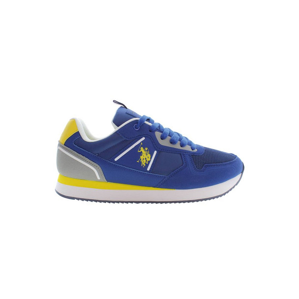 Blue Polyester Men Sneaker US-19426