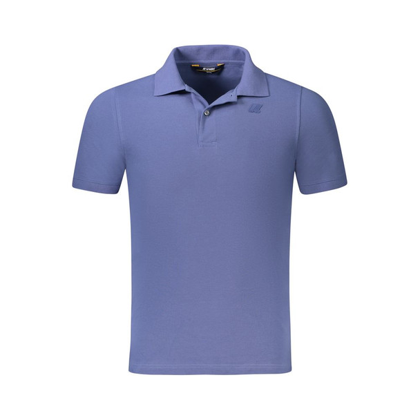 Blue Cotton Men Polo Shirt KW-34259