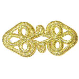 Button hole Decorative Metallic Gold - Patchwork Panda Trims