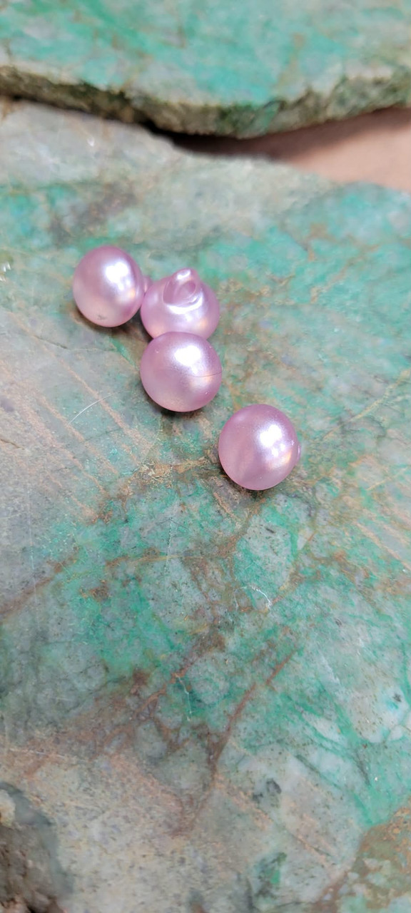 ぽん（感謝）/6 Pearlized Rounded 11mm Shank Buttons 4 Pack